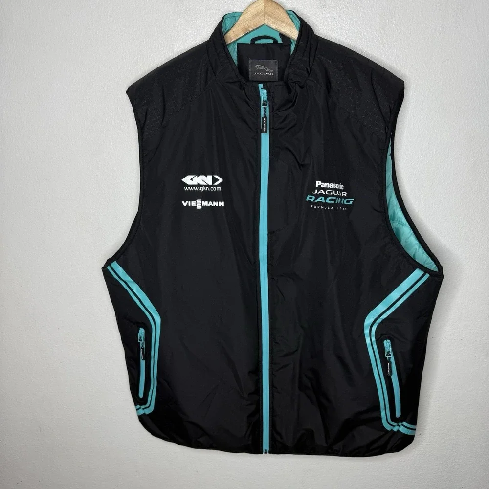 Jaguar Racing Gilet Panasonic Formula E Team Vest Men's‎ XXXL Black Full Zip